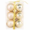 BALLS BOXED 12PC 60MM GOLD SHINY/MATT