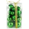 BALLS BOXED 27PC 50/60/80MM GREEN SHINY/ MATT