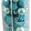 BALLS BOXED 27PC 50/60/80MM ICE BLUE SHINY/ MATT