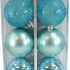 BALLS BOXED 6PC 80MM ICE BLUE SHINY/ MATT