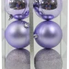 BALLS BOXED 6PC 80MM LILAC SHINY/ MATT