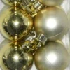 BALLS BOXED 16PC 35MM LT. GOLD SHY/ MATT