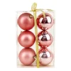 BALLS BOXED 6PC 80MM MAUVE SHINY/ MATT