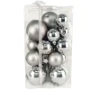 BALLS BOXED 27PC 50/60/80MM PEWTER SHINY/ MATT
