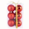 BALLS BOXED 12PC 60MM RED SHINY/ MATT