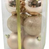 BALLS BOXED 12PC 60MM ROSE GOLD SHINY/ MATT
