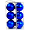 BALLS BOXED 6PC 80MM ROYAL BLUE SHINY/ MATT