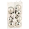 BALLS BOXED 27PC 50/60/80MM SILVER SHINY/ MATT