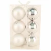 BALLS BOXED 6PC 100MM SILVER SHINY/ MATT