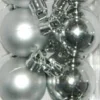BALLS BOXED 16PC 35MM SILVER SHY/ MATT