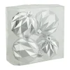BALLS BOXED 4PC 80MM SILVER MATT/SHINY DIAMOND CUT