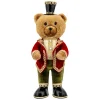 BEAR 23.5″ RED/GREEN WITH GOLD EMBROIDERY