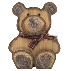 BEAR BROWN/NAT. SITTING 9.8″W/ BOW TIE