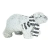 BEAR GRAY STANDING PLUSH 6.5″ W/ BLACK/WHITE SCARF