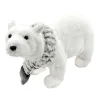 BEAR WHITE WALKING 9″ FUR W/ GRAY SCARF