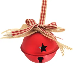 BELL RED 2.5″/60MM W/ PLAID RIBBON