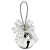 BELL SILVER/SHINY 2.5″/60MM DOOR HANGER W/ SILVER SHEER BOW
