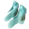 BIRD BLUE- TEAL 5.5″ W/ GLITTER & SEQUINS 2/S W/ CLIP