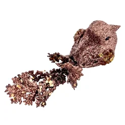 BIRD BROWN 3″ W/ SEQUINS & GLITTER