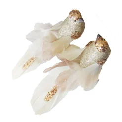 BIRD CHAMPAGNE 6″ W/ GLITTER 2 STYLES WITH CLIP