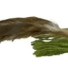 BIRD GREEN 12″ W/BURLAP & LONG TAIL