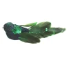 BIRD GREEN -DARK FEATHERS/FABRIC 7.5″ DARK GREEN GLITTER, BEADS & SEQUINS W/ CLIP