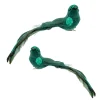 BIRD GREEN FABRIC WITH GLITTER GREEN 7″ 2 STYLES WITH CLIP