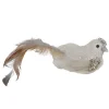 BIRD IVORY FUR/FABRIC IVORY | GLITTER | SEQUINS 6.5″ X 3″