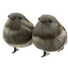 BIRD NATURAL/GRAY/BROWN 5″ W/ CLIP 2/S
