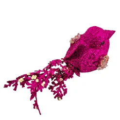 BIRD PINK 3″ W/ SEQUINS & GLITTER