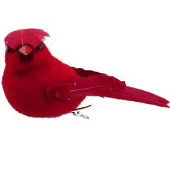 BIRD RED CARDINAL 4.5″ W/ CLIP