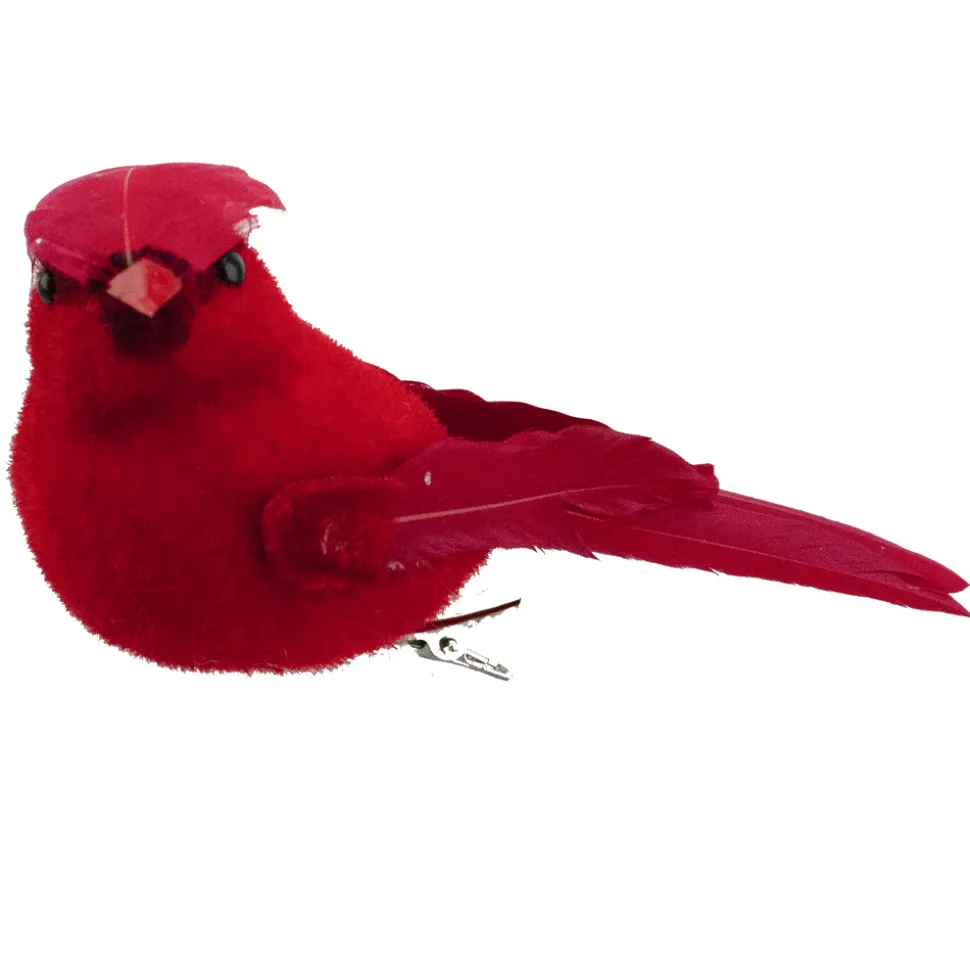 BIRD RED CARDINAL 4.5″ W/ CLIP