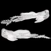BIRD SILVER 7.5″ W/CLIP & FEATHER TAIL W/GLTR 2/S