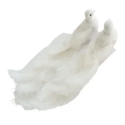 BIRD WHITE 10.25″ FABRIC W/ LONG TAIL 2/S W/ CLIP