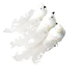 BIRD WHITE 6″ W/ SEQUINS 3/S W/ CLIP