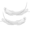 BIRD WHITE 9″ W/CLIP 2/S