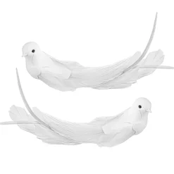BIRD WHITE 9″ W/CLIP 2/S