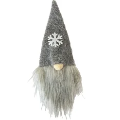 BOTTLE COVER GNOME FAUX FUR BROWN 13.5″ W/ SNOWFLAKE
