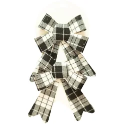BOW BLACK/ WHITE PLAID 5.5″ X 7″ 2PCS