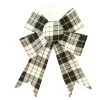 BOW BLACK/ WHITE PLAID 7″ X 12″