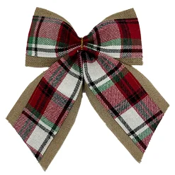 BOW BULRAP/PLAID 12″