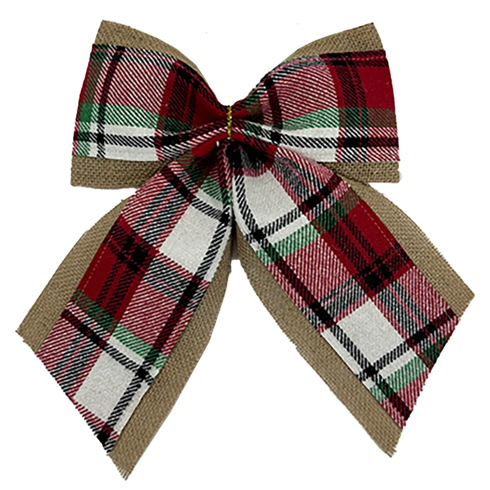 BOW BULRAP/PLAID 12″