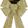 BOW GOLD/ WHITE GLITTER 9″ X 14″ SWIRL PATTERN