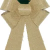 BOW NATURAL BURLAP/PVC 9″ X 15″