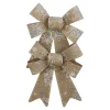 BOW NATURAL 2PC 5.5″x8″ PRE FORMED W/ WHITE SNOWFLAKE