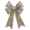 BOW NATURAL 9″x15″ PRE FORMED W/ WHITE SNOWFLAKE