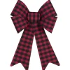 BOW RED/ BLACK 9″ X 15″ BUFFALO PLAID