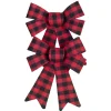 BOW RED/ BLACK 5.5″ X 8″ 2PCS BUFFALO PLAID