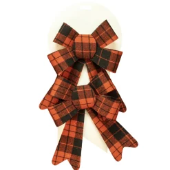 BOW RED/ BLACK PLAID 5.5″X7″ 2PCS