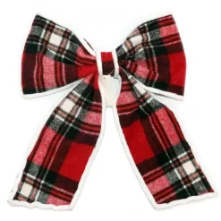 BOW RED/ BLACK/ WHITE PLAID 11″ X14″